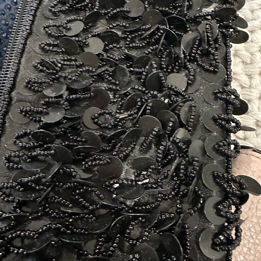 Chic Black Beaded Bag - Picture 4 of 4